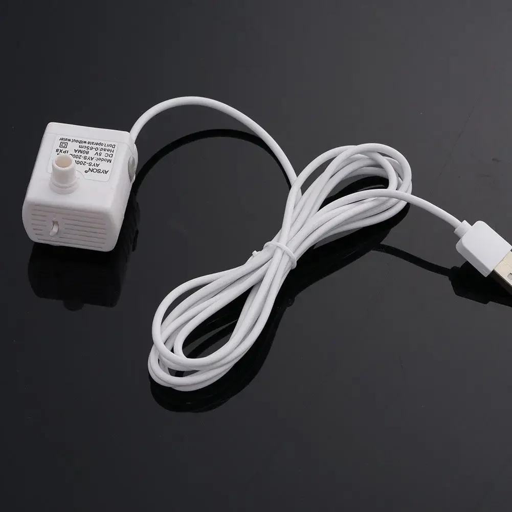 Фото Мини-погружной насос 200 л/ч, 2 Вт, USB DC 5 В, диспенсер для воды для домашних животных, ультра-тихий водяной насос DR-DC160, насосы для воды, бесщеточный двигатель Y9B8 №1
