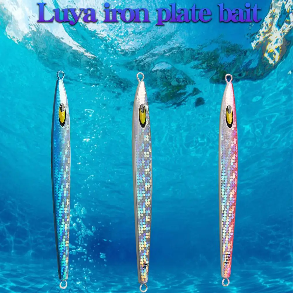 

Sea Fishing Luminous Fishing Lure Speed Sinking Fast Pumping Iron Plate Leaded Fish Bait 120g175mm / 150g185mm Metal Jigging
