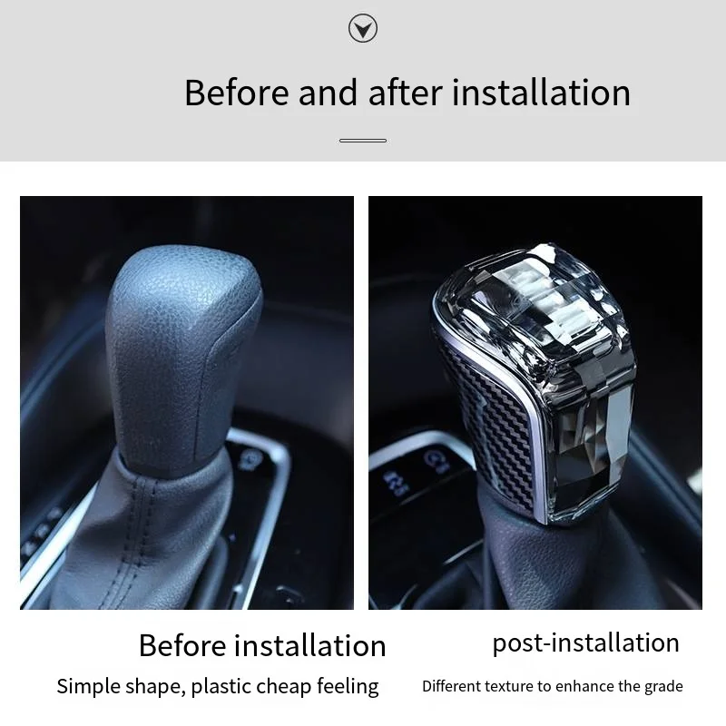 Фото Светодиодная кристаллическая ручка переключения передач Type-c для Toyota Camry/Levin/Frontlander/Allion/Avalon/CHR/Levn/Corolla семицветная головка шестерни №3