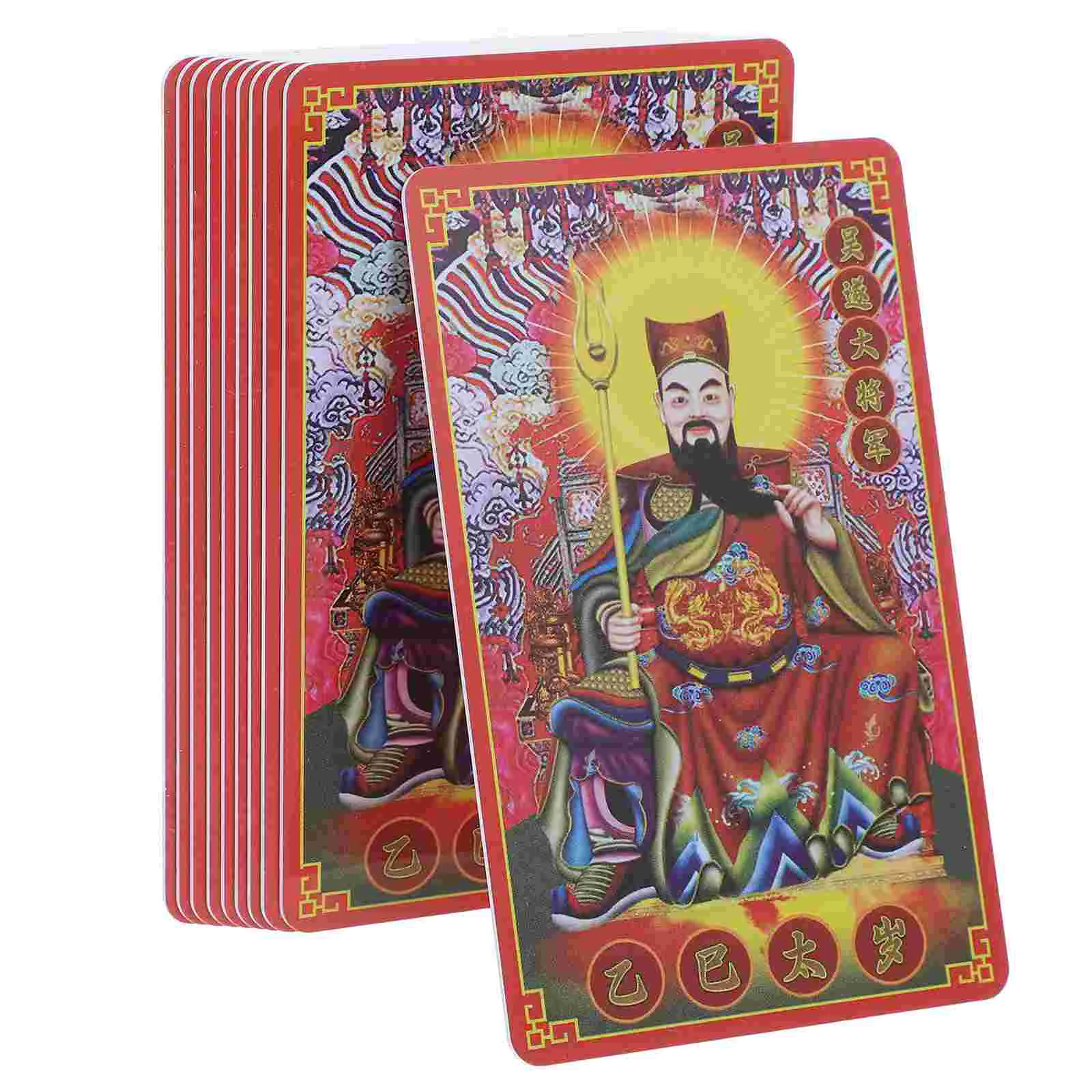 10 шт. амулеты Year of Tai Sui и змеи в китайском стиле карта удачи ПВХ защитные карты