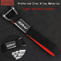 for honda cr v crv cr v 2 3 4 5 2002 2021 accessories custom logo car keyring zinc alloy suede leather keychain