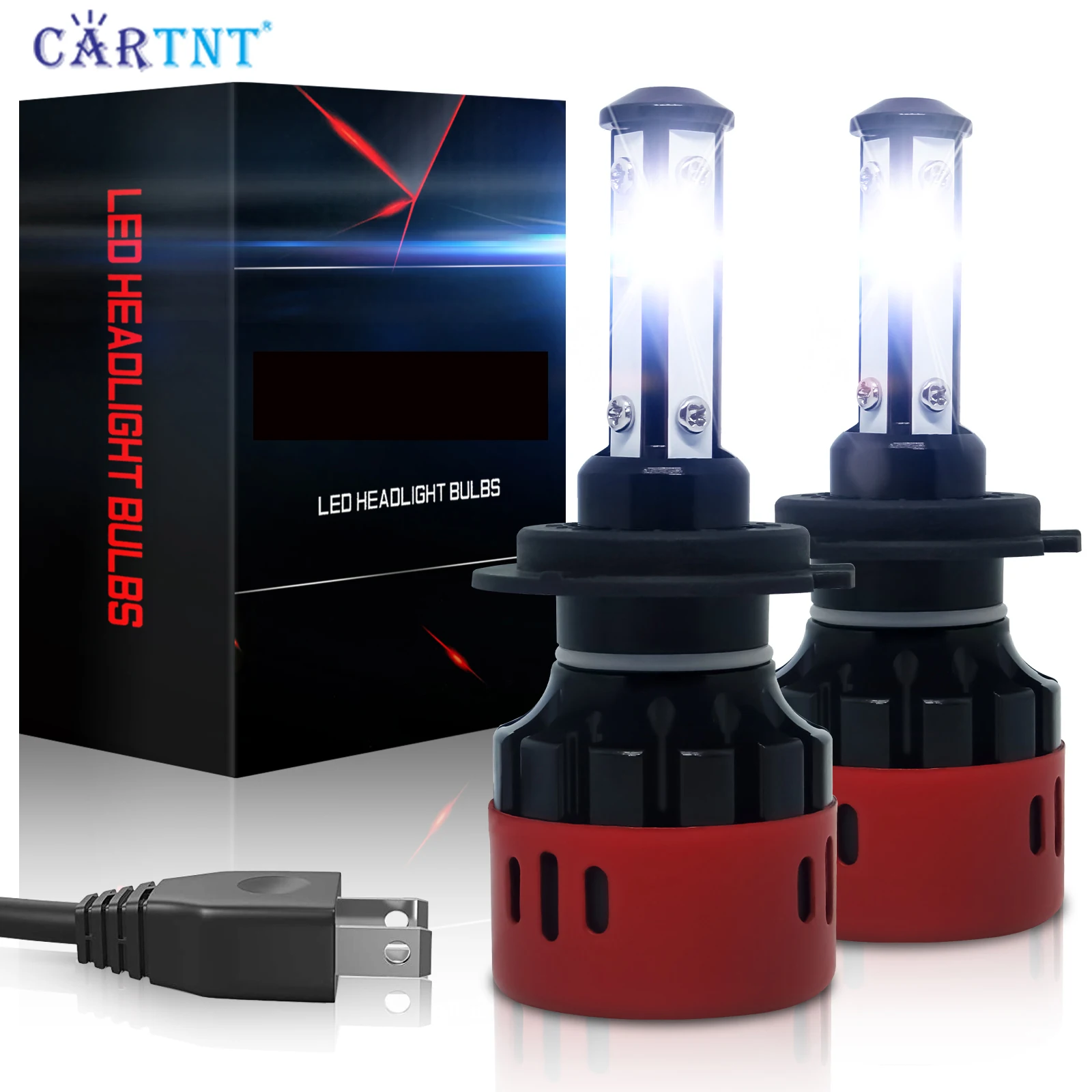 

CarTnT 2Pcs 22000LM 120W Car H7 H11 LED Headlight Bulbs H4 9012 9005 HB3 9006 HB4 H13 9004 HB1 9007 HB5 6000K 8000K LED Fog Lamp