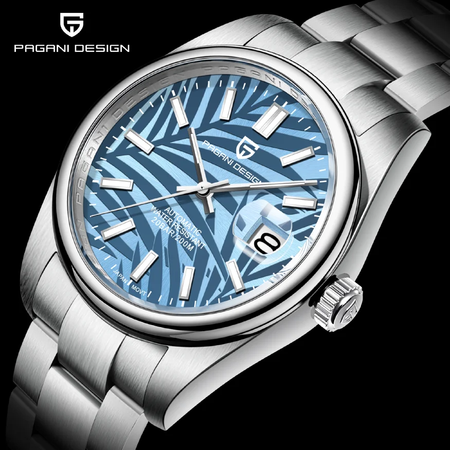 

PAGANI DESIGN 39MM Palm leaf Men's Mechanical Wristwatch Fashion Luxury Automatic watch men Sapphire mirror NH35A reloj hombre