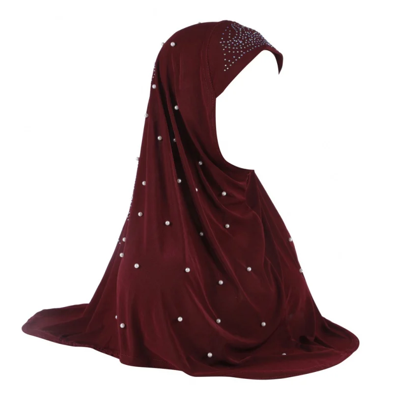 

Fashion Malaysia Headscarf Crystal Linen One-Piece Weekly Scarf Full Body Nail Pearl Hat Cross-Border H016