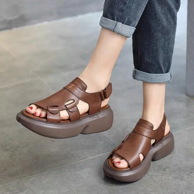 

Plus Size 35-40 Medium Heel Platform Sandals Women Wedding Shoes 2021 Summer Casual Wedges Sandals for Beach Office Women Shoes