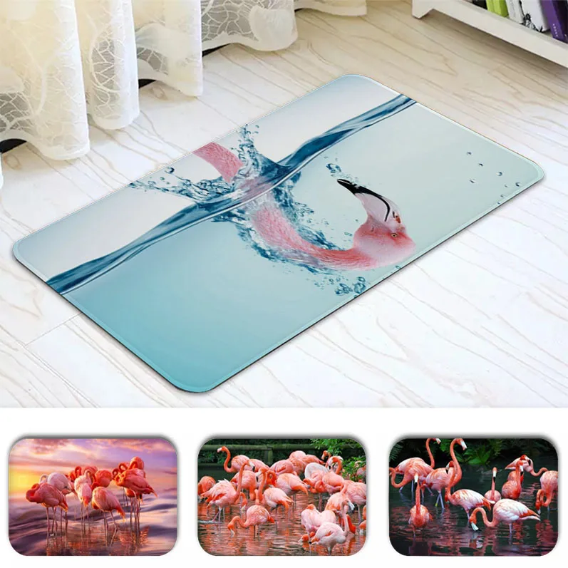 

Flamingo Floor Mat Nordic Style Home Doormat Bathroom-Toilet Mats Bedroom Modern Home Decor