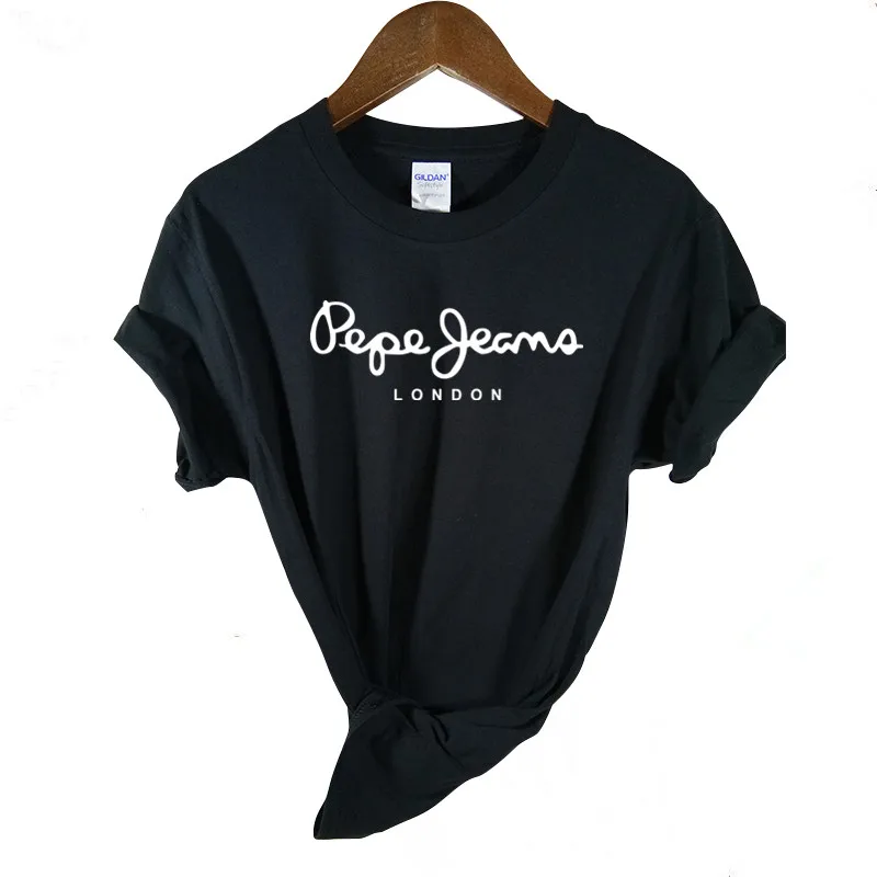 

Новая модная полиэтиленовая футболка с коротким рукавом из чистого хлопка, Повседневная дышащая футболка с круглым вырезом, Повседневная Ж...