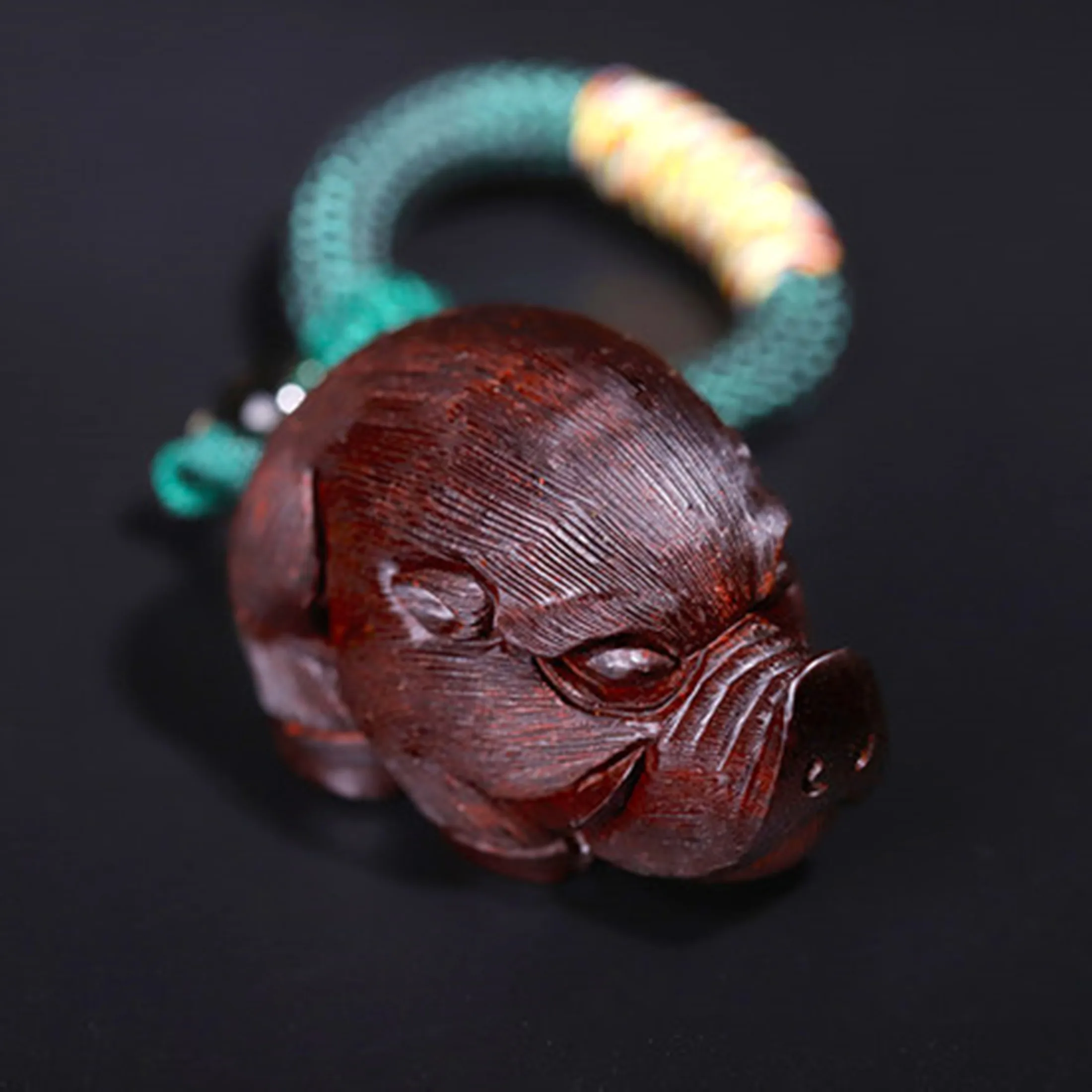 

Exquisite Antique Small Leaf Red Sandalwood Men's Gourd Ruyi Bamboo Fujia World Portable Pendant
