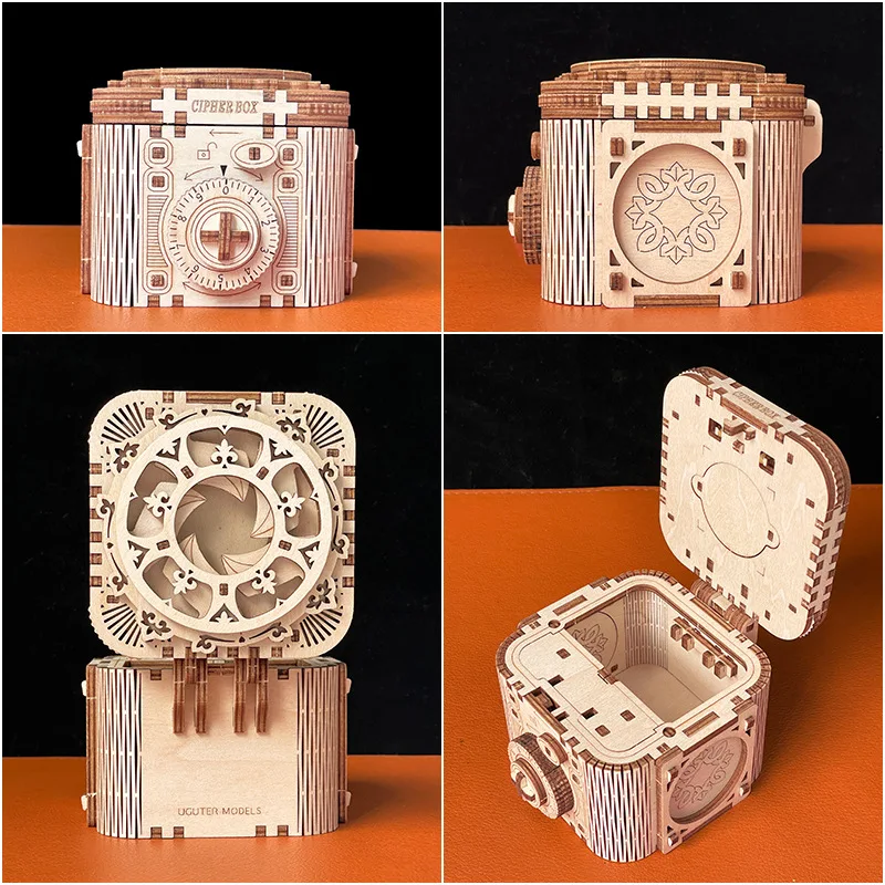 

Wooden Mechanical Transmission Model Cipher Box High Difficulty Decompression 3D Three-dimensional Puzzle Toy Christmas Gift