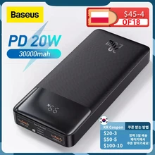 Baseus Power Bank 30000mAh Portable Charging Poverbank Mobile Phone External Battery Fast Charger Powerbank For IPhone 13 Xiaomi