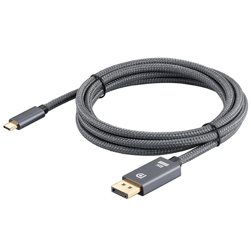 

USB-C To Dp 1.4 Cable, Support 8K@60HZ Resolution, Copper Braided DP Cable, Suitable For Macpro Display XDR