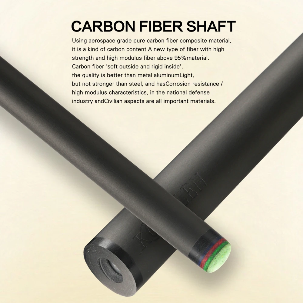 Бильярдные кии KONLLEN из углеродного волокна радиальные шарниры технология Carbon Tube