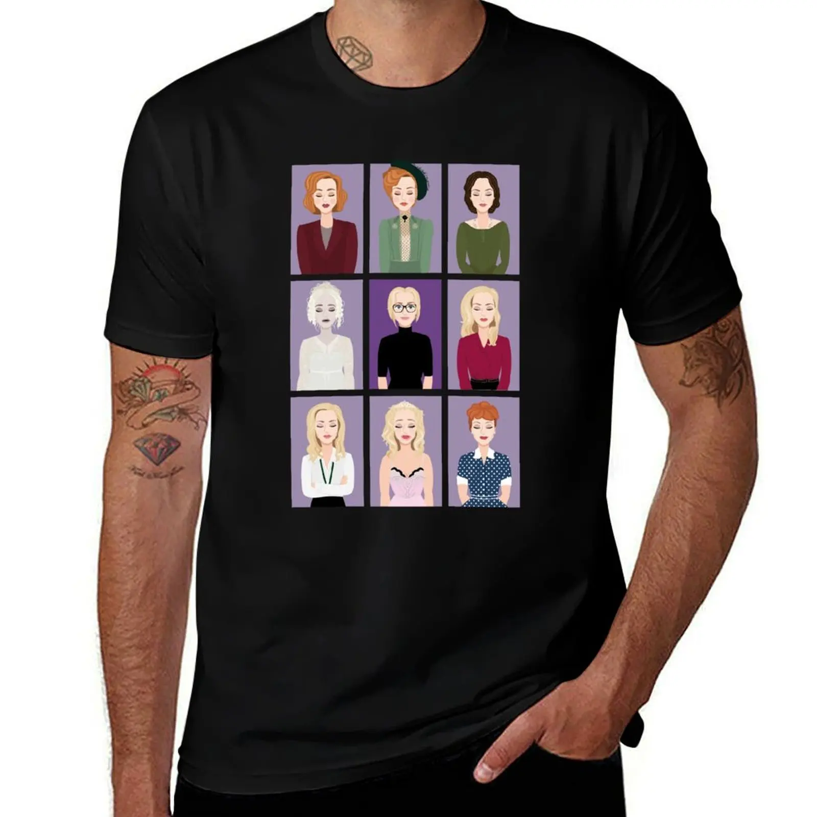 Фото Джиллиан Андерсон - Футболка с изображением персонажей, базовая повседневная одежда, футболка с коротким рукавом №1