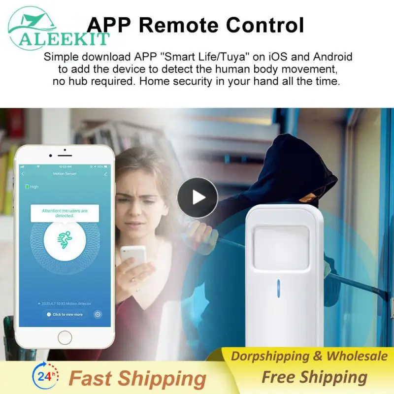 

Инфракрасный датчик движения Tuya Smart WiFi, детектор движения с сигнализацией для умного дома, работает с Smart Life/TUYA, 1 ~ 5 шт.