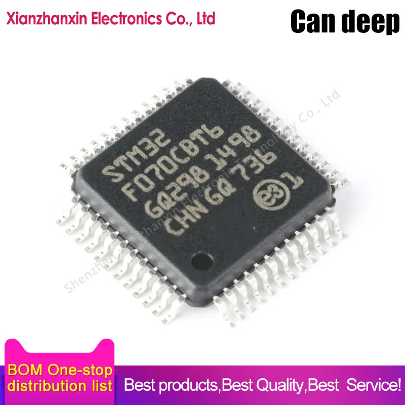 

1~5PCS/LOT STM32F070CBT6 STM32F070 070CBT6 LQFP-48 ARM Cortex-M0 32-bit microcontroller - MCU