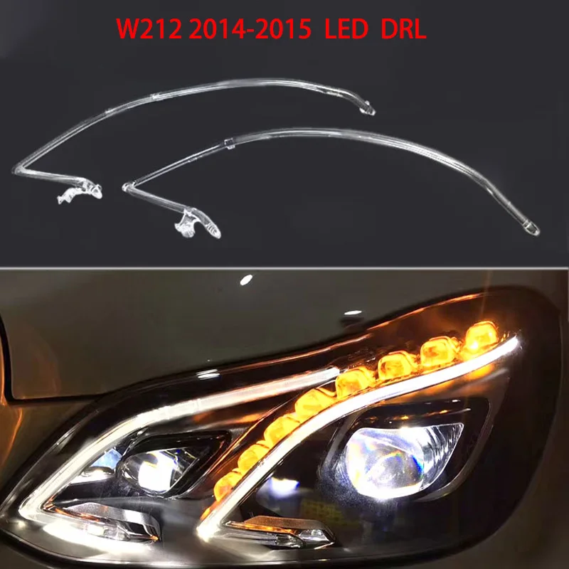 Фото Дневные ходовые огни для Mercedes-Benz серии E W212 2014-2015, светодиодные дневные ходовые огни, направляющая пластина, дневные ходовые огни, трубка №1