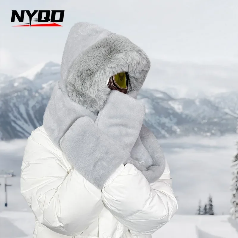 Шарф зимняя шапка корейская версия милые и универсальные зимние цельные теплые