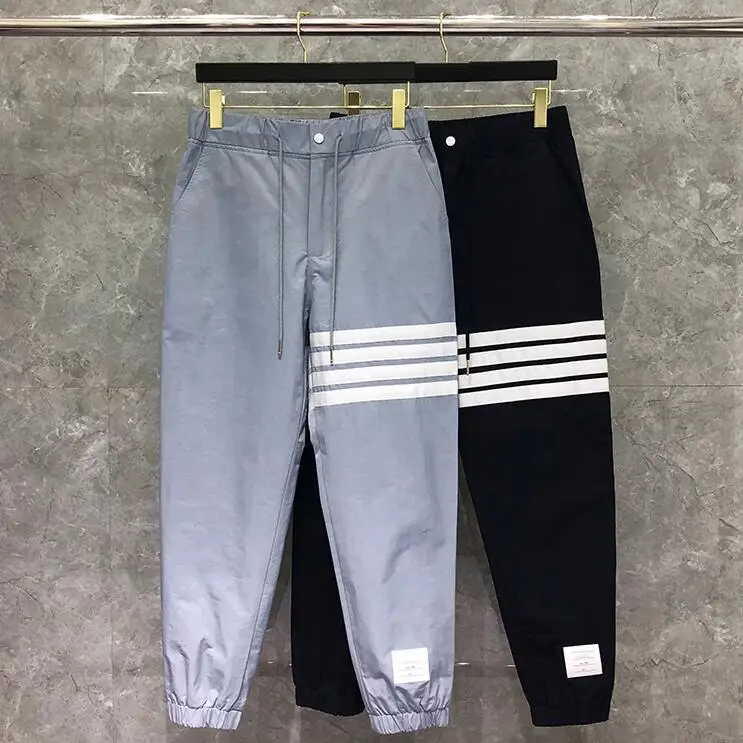 Tall Big Loose Casual Sports Trousers Men New Sweatpants New Fashion Spring Panelled Tracksuit Bottoms Jogger Track Pants