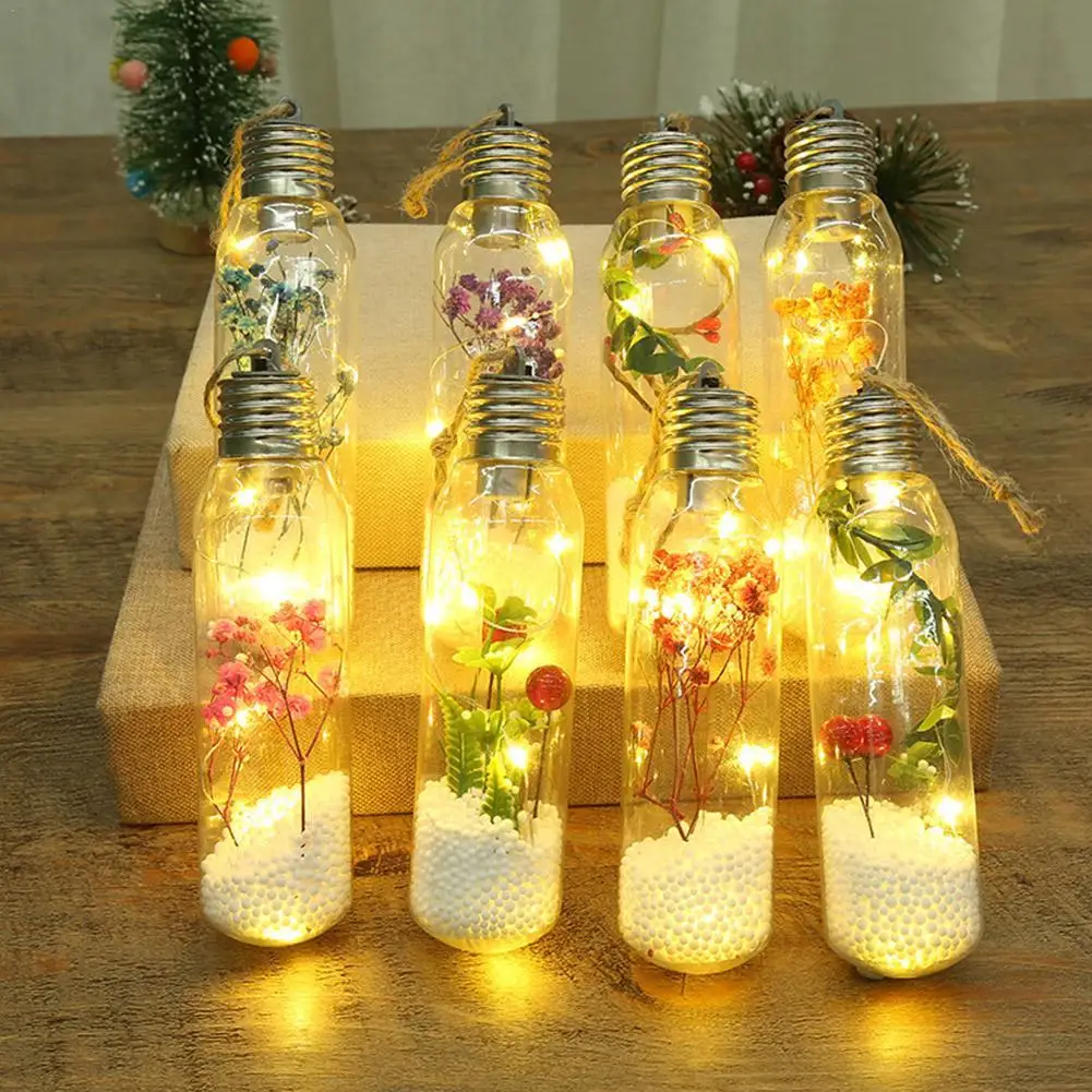 

Christmas LED Transparent Ball Christmas Tree Decoration Pendant Plastic Ball Light Bulb Garden Christmas Decor For Outdoor