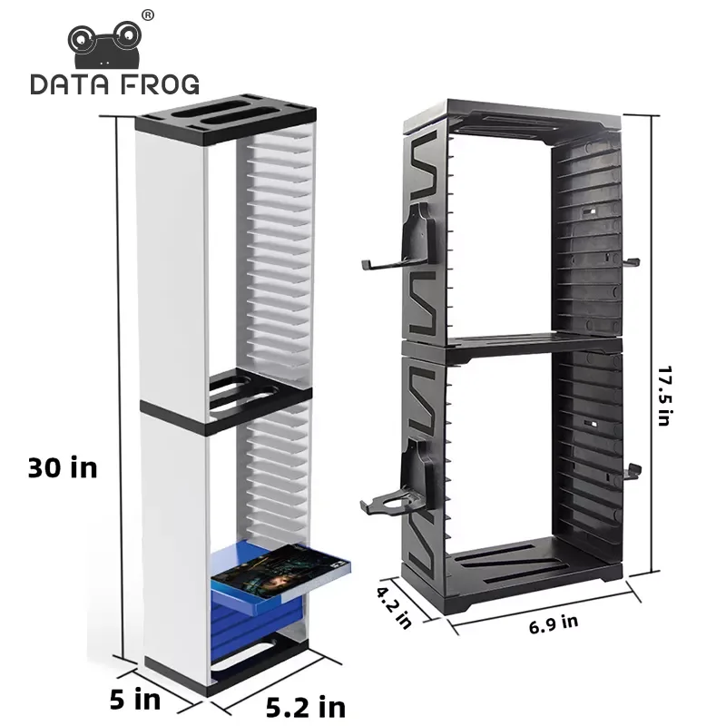 

DATA FROG Game Disc Storage Vertical Stand For PS4/PS5 Game Storage Tower For XBOX Series X/xbox one Compatible-Nintendo Switch