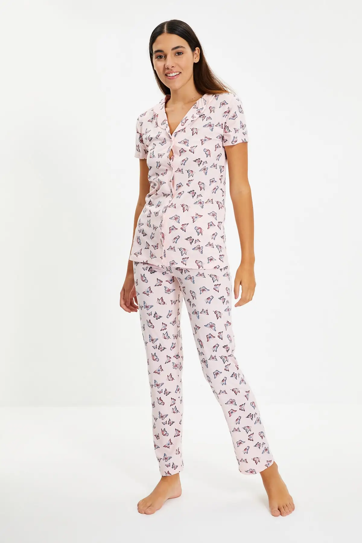 

Trendyol Butterfly Knitted Pajamas Set THMAW22PT0678