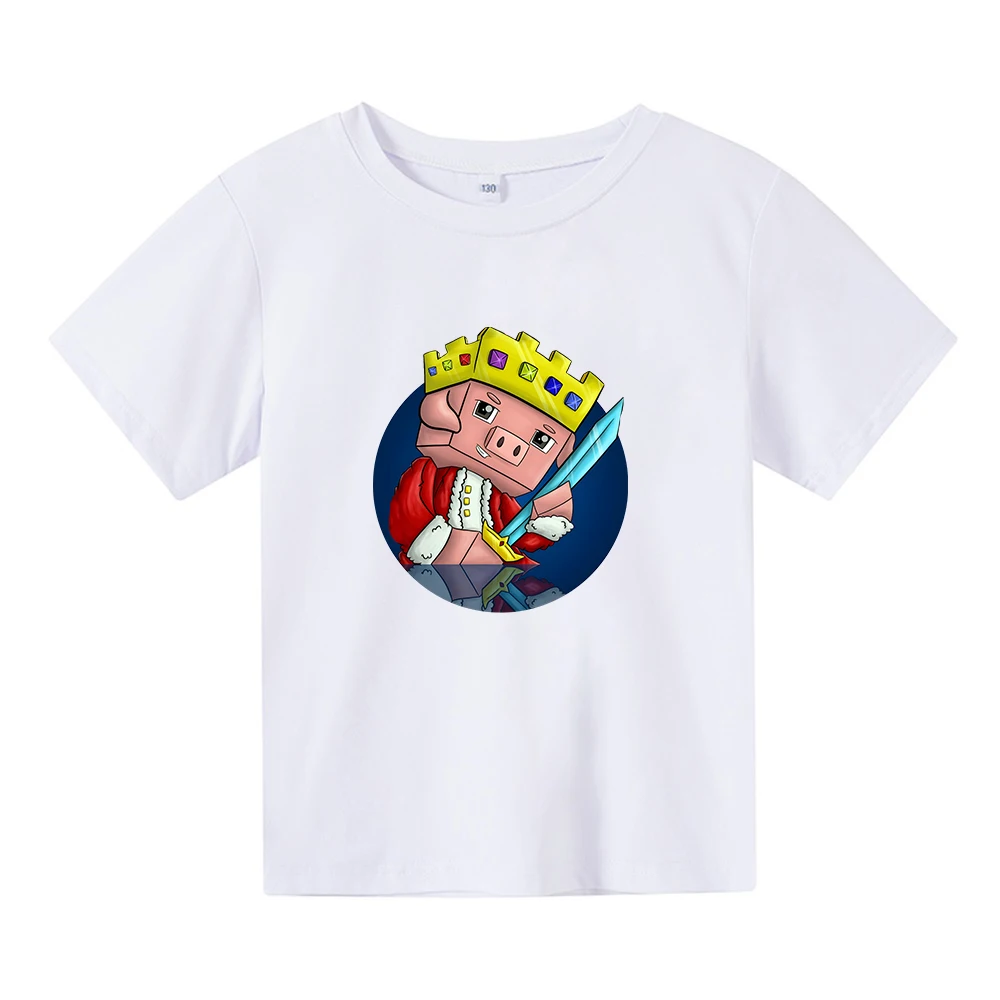 Technoblade T Shirt Merch T-shirts Kids Summer Clothes 100% Pure Cotton Girls Fashion Tees Soft Short-sleeved Boys Graphic Tops