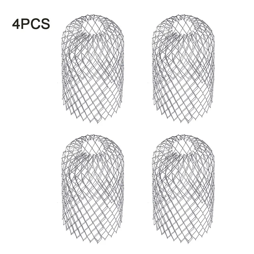 

4pcs 3inch Down Pipe Expandable Filter Easy Install For Leaves Debris Mesh Cover Aluminum Drain Roof Anti Clogging Gutter Guard