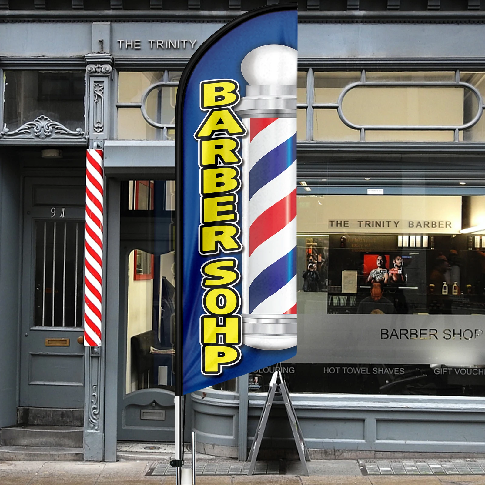 

Barber Shop Outdoor Advertising Flying Feather Flag Set Haircut Swooper Printed Banner Decoration 8.2Ft✖2.1Ft Carry Bag Sale Now