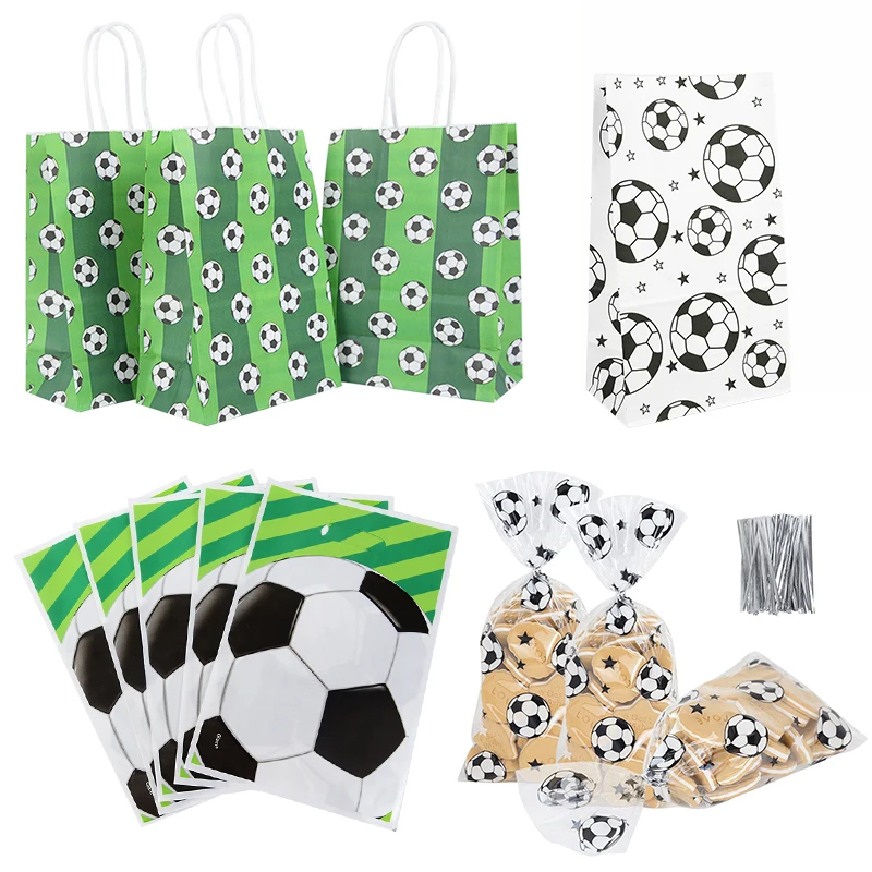 

6/10/20/25pcs Soccer Party Candy Bags Football Sport Theme Party Favors Candy Gift Packaging Treat Bag Birthday Party Supplies