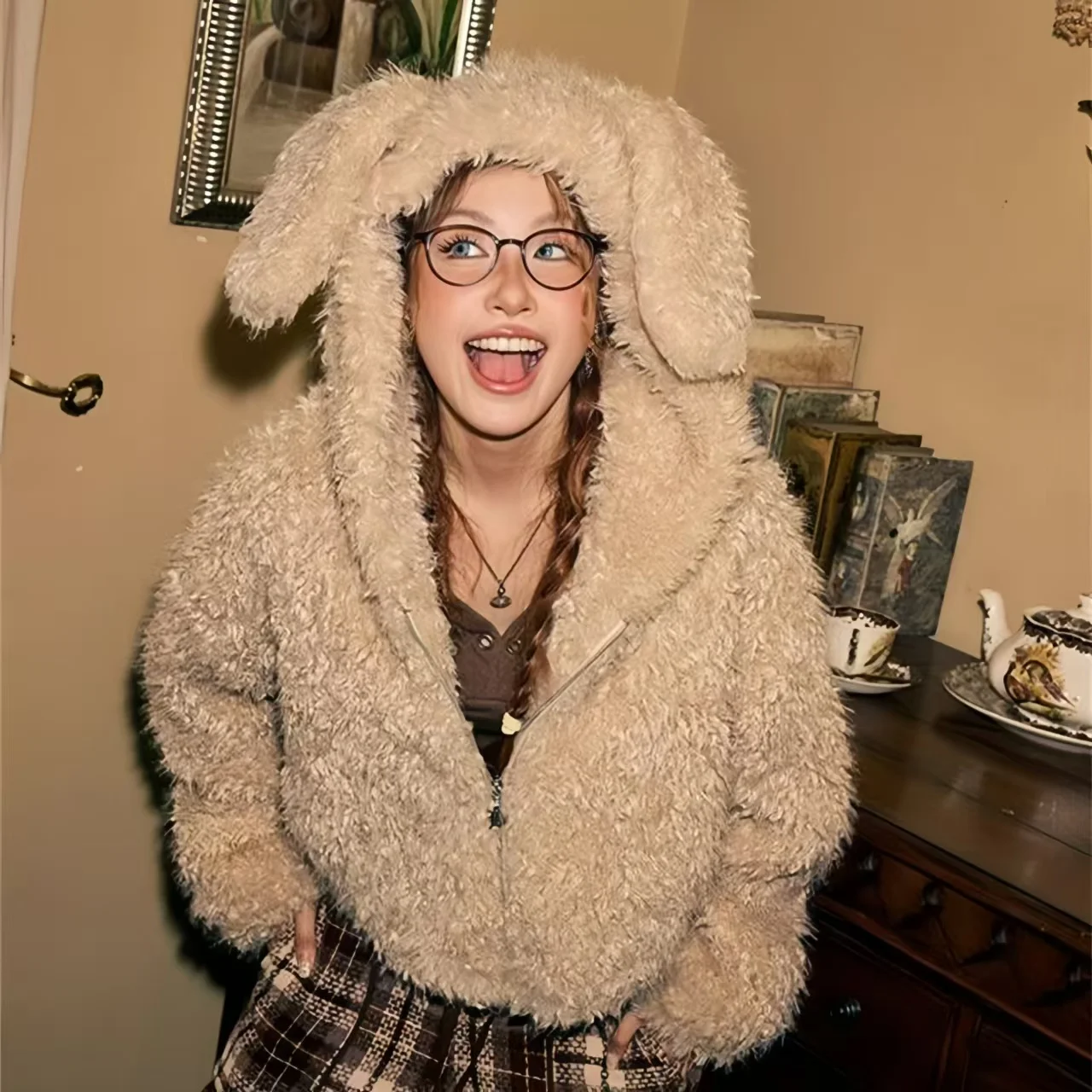 Женская шуба из искусственного лисьего меха длинная куртка пальто женские топы с