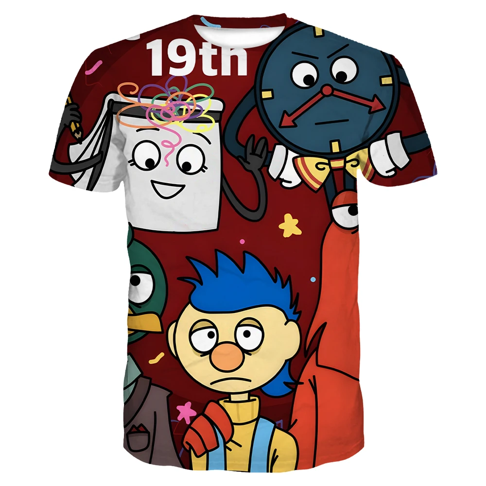 

Don't Hug Me I'm Scared 3D T-shirts MEN Manga/Comic Tshirts Muppet Musical Play T Shirts Cartoon Film Aldult Four Seasons O-neck