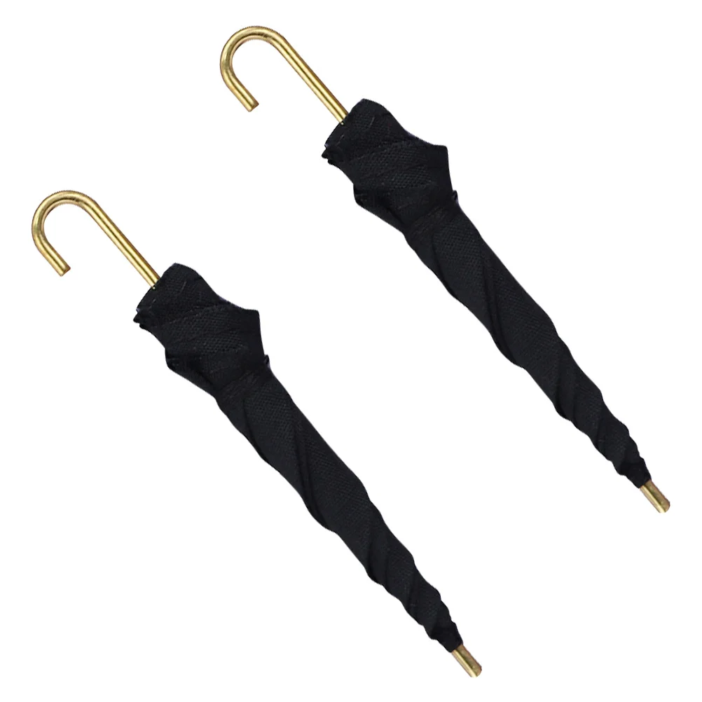 

2pcs Miniature Umbrellas Decorative Doll House Mini Umbrella Toys