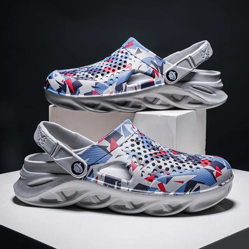 

Сандалии мужские на платформе, Уличная Повседневная обувь, классические спортивные дизайнерские тапки, лето