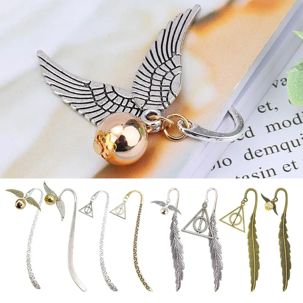 

with Wings Ball Pendant Wing Snitch Bookmark Delicate Metal Handcrafted Gift Pagination Mark Book Page Markers Readers