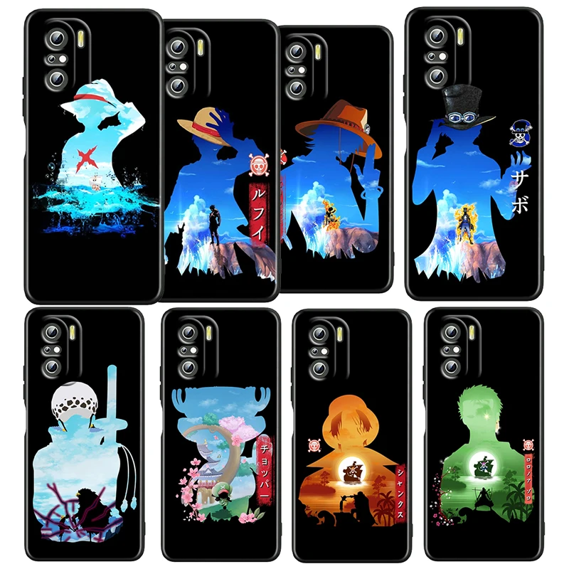 

One Piece Cartoon Luffy Cool For Xiaomi Redmi 10 10X K40 K30 K20 9 9I 9A 9C 8 5G Silicone Soft Black Phone Case Funda Coque Capa
