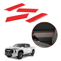 for toyota tundra 2022 abs carbon fiberred car styling interior door panel trim sticker car interior protection accessories