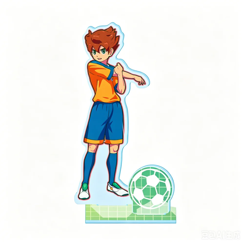 Новый акриловый брелок-подставка Inazuma Eleven: фигурка Эндо Гоэнджи в футбольной форме, мультяшный стиль, декор для рабочего стола, сувенир с персонажем (art.: 3920dade1803e) - 3920dade1803e