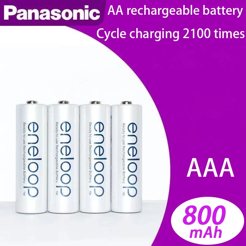 

Новинка Panasonic Eneloop 800 мАч AAA 1,2 в ni-mh перезаряжаемые батареи для электрических игрушек фонарика камеры Предварительно заряженный аккумулятор