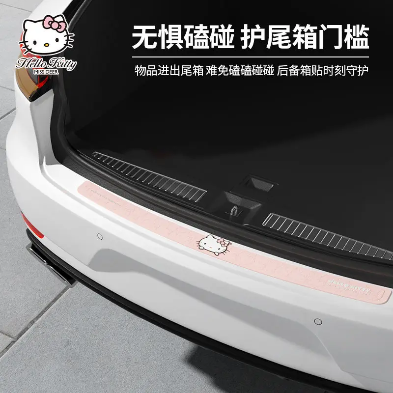 

Sanrio Hellokitty мультфильм оформление планкой антишаговая наклейка мультфильм багажник Обычная силиконовая защитная полоса