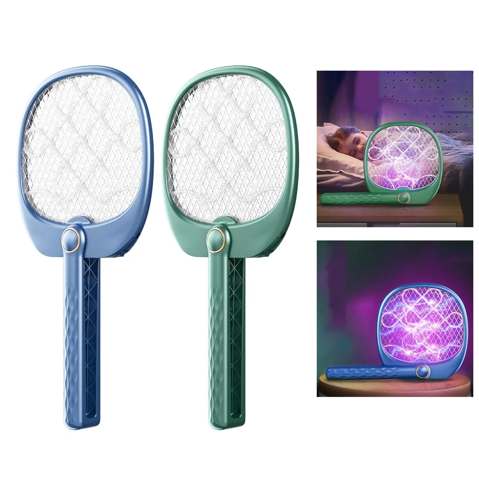 

Bug Zapper Indoor Outdoor Electric Fly Swatter USB Rechargeable Fly Killer Racket for Home Bedroom Office Backyard Patio