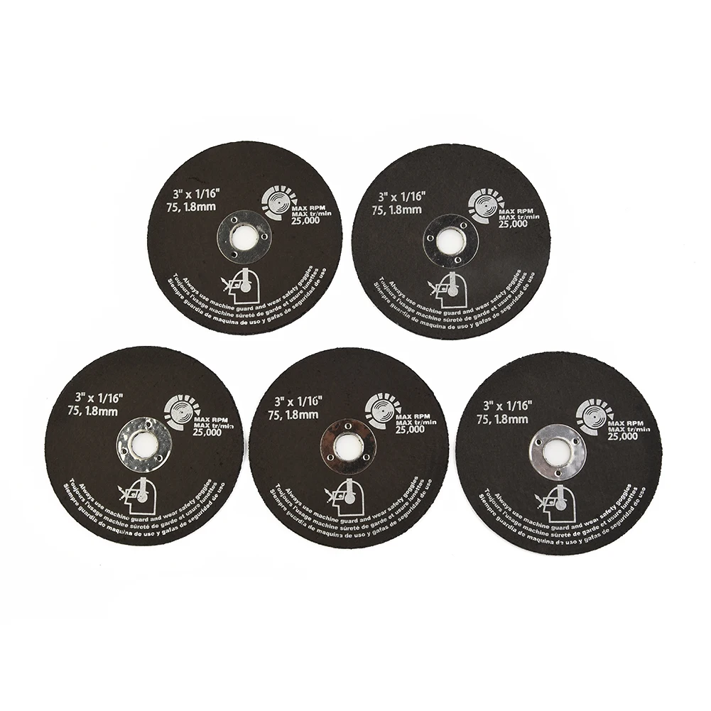 

5pcs 2.95inch Cutting Grinding Wheel Angle Grinder Cutting Blade For Cutting Iron Stainless Steel Metal Power Tool Accessories