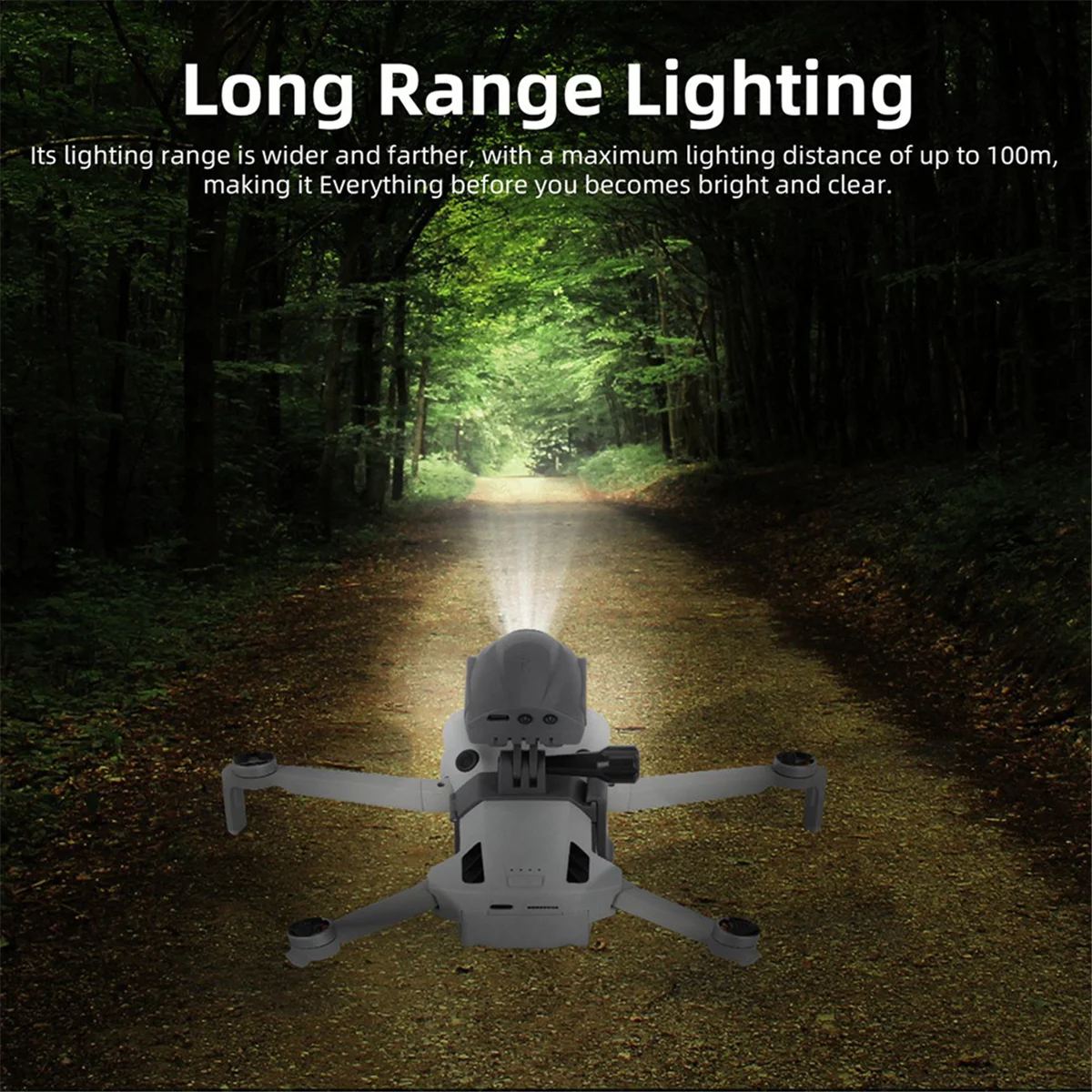 Фото A56G-SUNNYLIFE для Mini 4 Pro/Air 3, прожектор, взрывной свет, дрон, многофункциональная универсальная обновленная модель, съемка в ночном полете Li №1