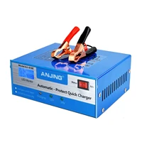 Car Battery Charger Automatic Intelligent Pulse Repair 130V-250V 200AH 12 24V Five Charging Modes Lead Acid Battery With Adapter