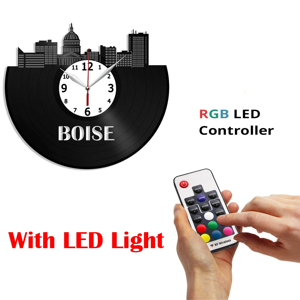 

Настенные часы Boise Skyline, украшение для дома или офиса, лучший подарок