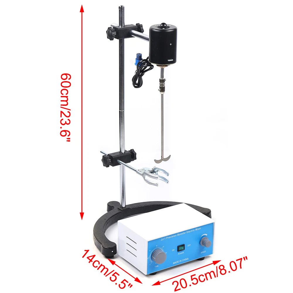 Laboratory Electric Stirrer Overhead Mixer Drum Mix Biochemical Lab Tool IP30 Adjustable 120W 220V enlarge