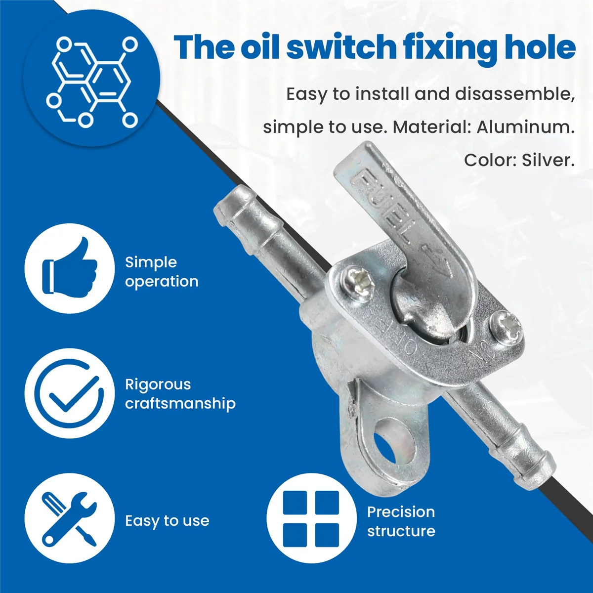 1/4 дюймовый встроенный топливный бак для масла бензобака фильтр переключатель