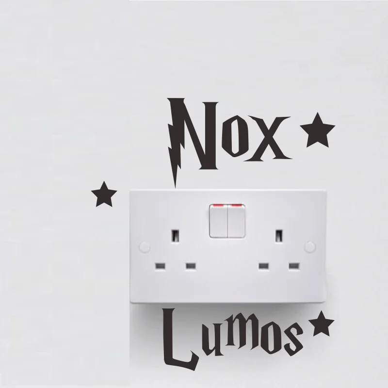 Lumos Nox наклейки на переключатель света современные водонепроницаемые креативные