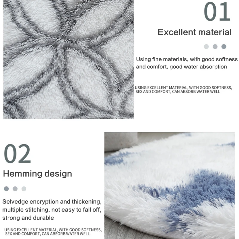 

Floor Carpet Shaggy Tie Dyes Round Carpets for Living Room Hanging Basket Yoga Coffee Table Decoration Floor Mat