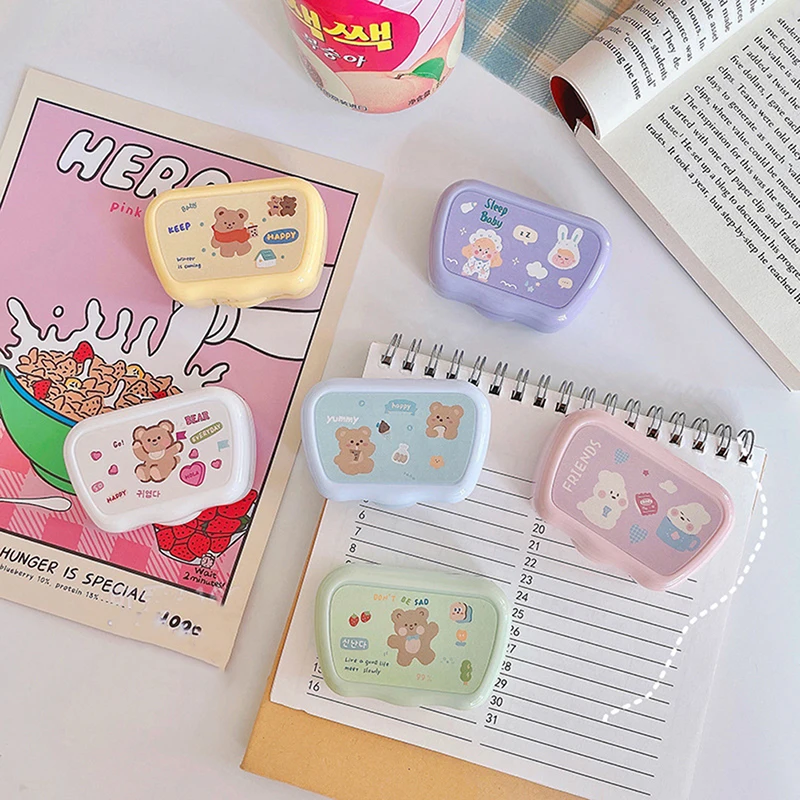 

Cartoon Animal Bear Contact Lens Case Plastic Hard Contact Lenses Box Cute Eyeglass Case Lens Container Christmas Gift
