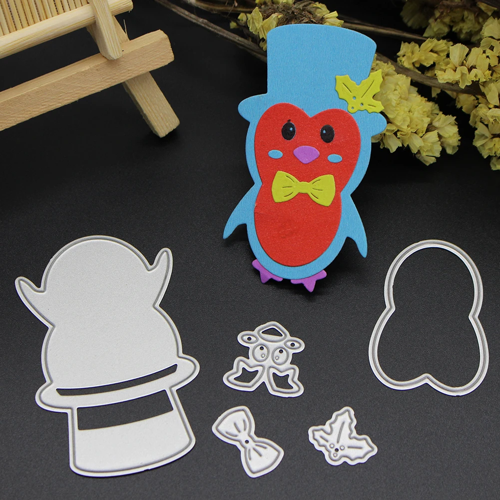 

Cute Penguin Shape Cutting Dies Mold Embossing Stamps Scrapbooking DIY Album Paper Cards Craft Mold Supplies